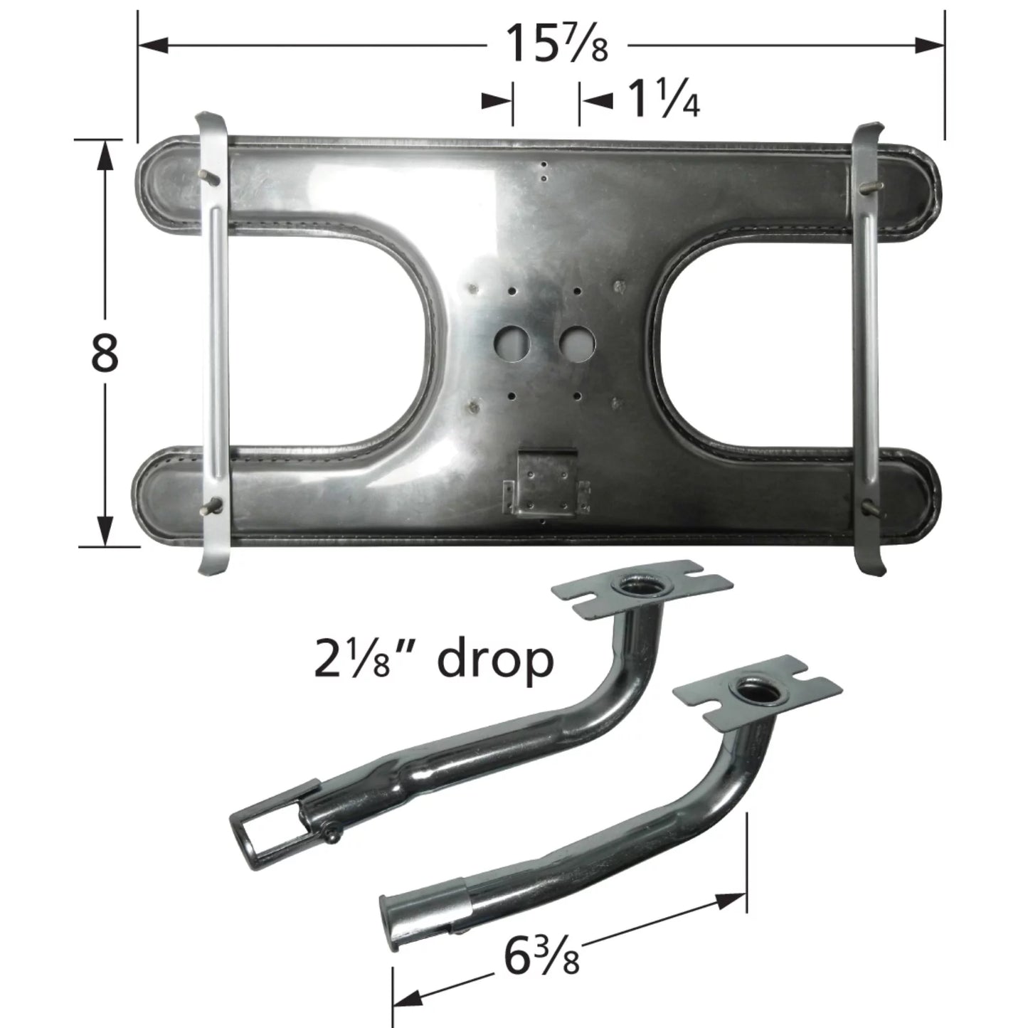 15.75" Stainless Steel Burner for Charmglow Gas Grills