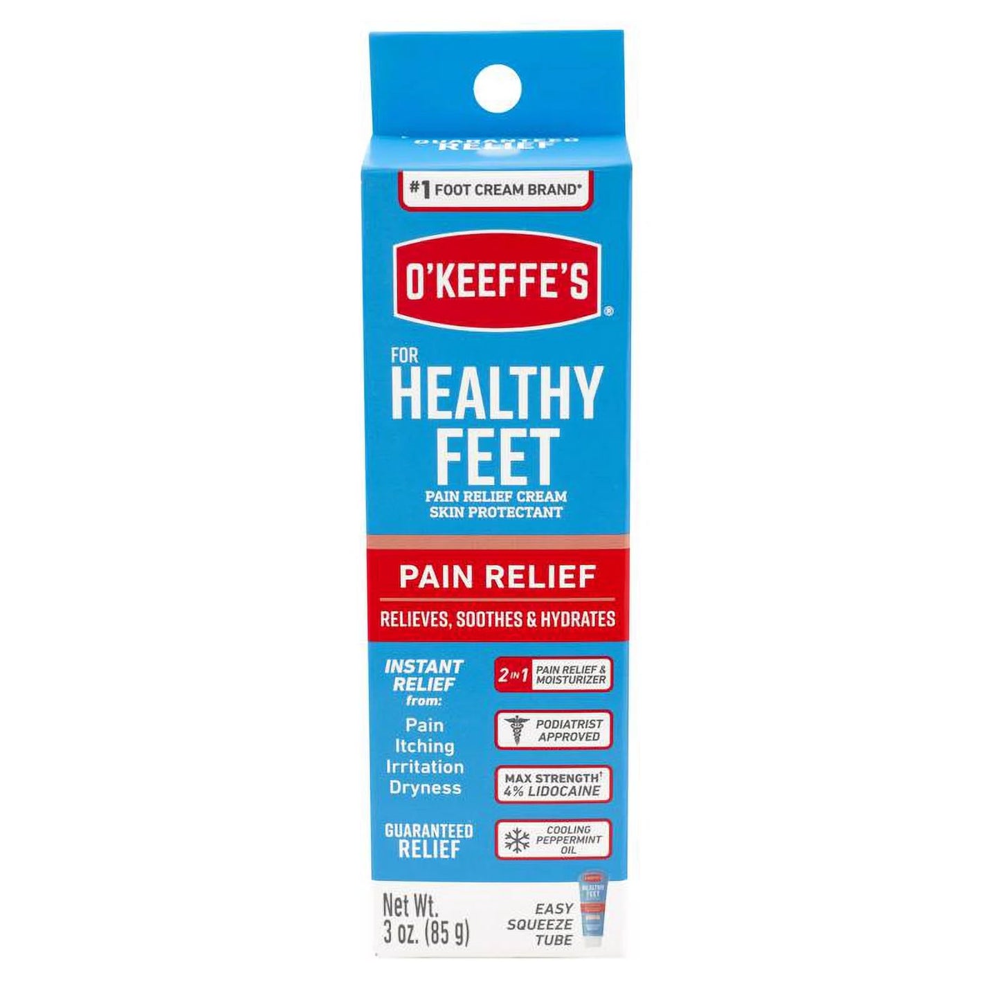 3 Pc, O'Keeffe'S Healthy Feet Peppermint Scent Pain Relieving Cream 3 Oz 1 Pk