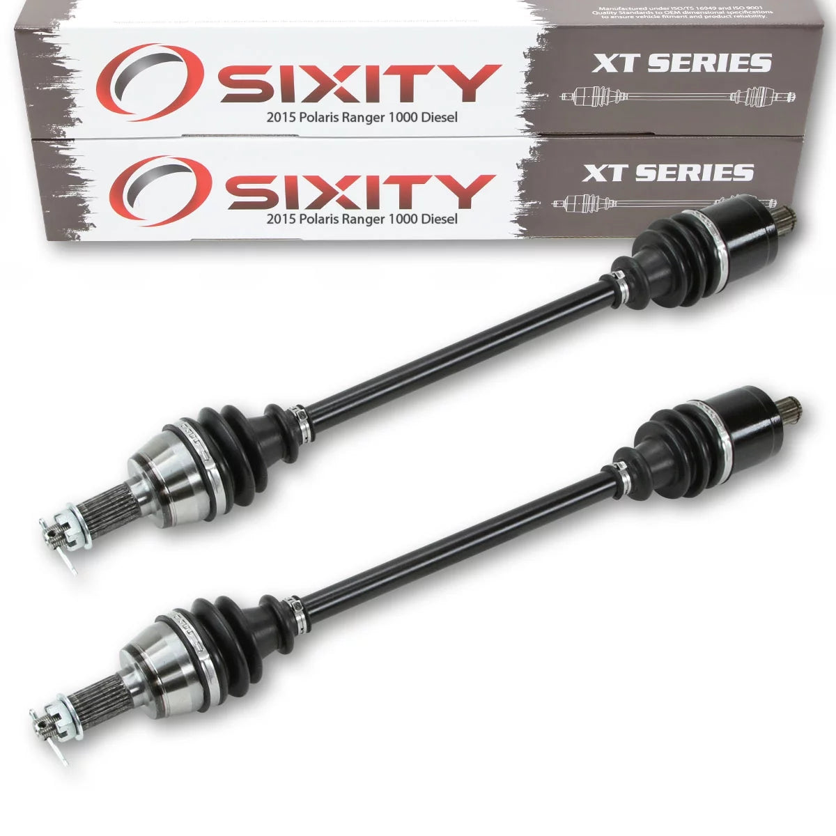 2 pc Sixity XT Front Left Right Axle appropriate with Polaris Ranger 1000 Diesel 2015 - R15RTAD1AA EA 4X4