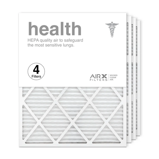 AIRx Filters 24x30x1 Air Filter MERV 13 Pleated HVAC AC Furnace Air Filter, Health 4-Pack Made in the USA