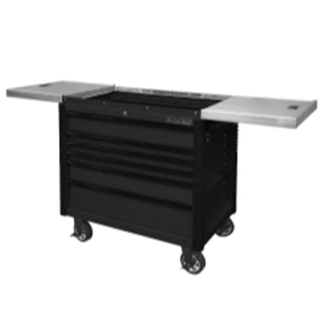 6-Drawer Slide Top Tool Cart - Matte Black. 41 in