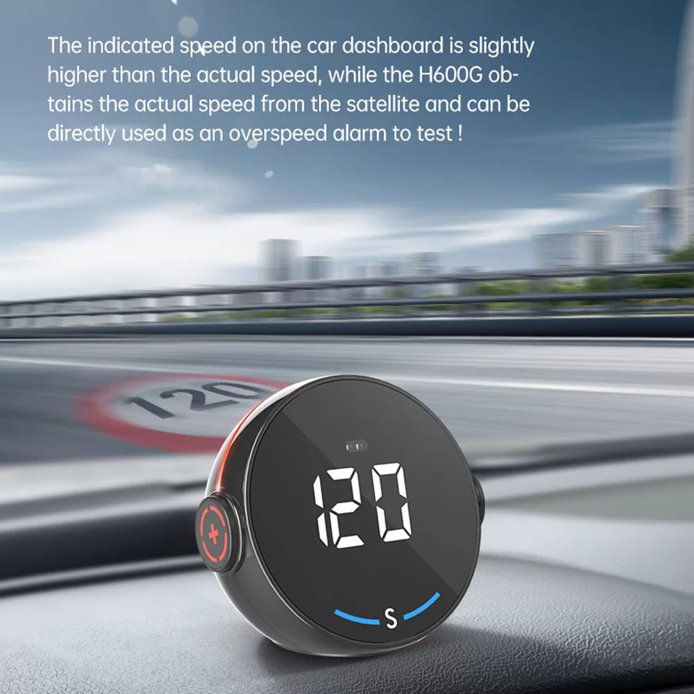 Apexeon Car Head Up Display, H600G Speedometer， Digital Speed Tracking and Altitude Meter for Enhanced Driving Safety