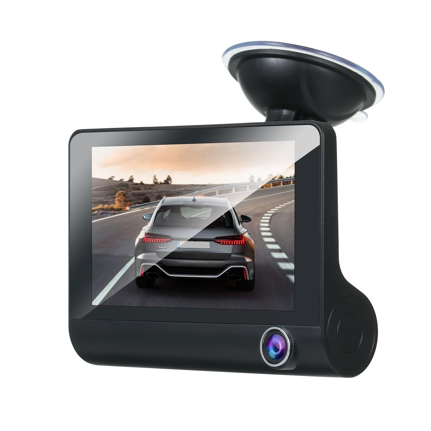 Apexeon Dash Cam， 1080P Full HD Front and Rear Dual Camera, 4 Inch IPS Screen, Wide Angle Vision, Loop Recording， Stay Protected on the Road!