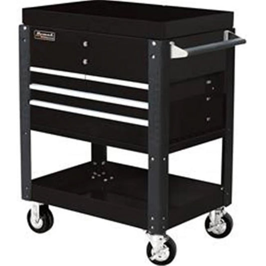 4 Drawer Pro Series Slide Top Service Carts - Black. 42 x 30.25 x 20.62 in