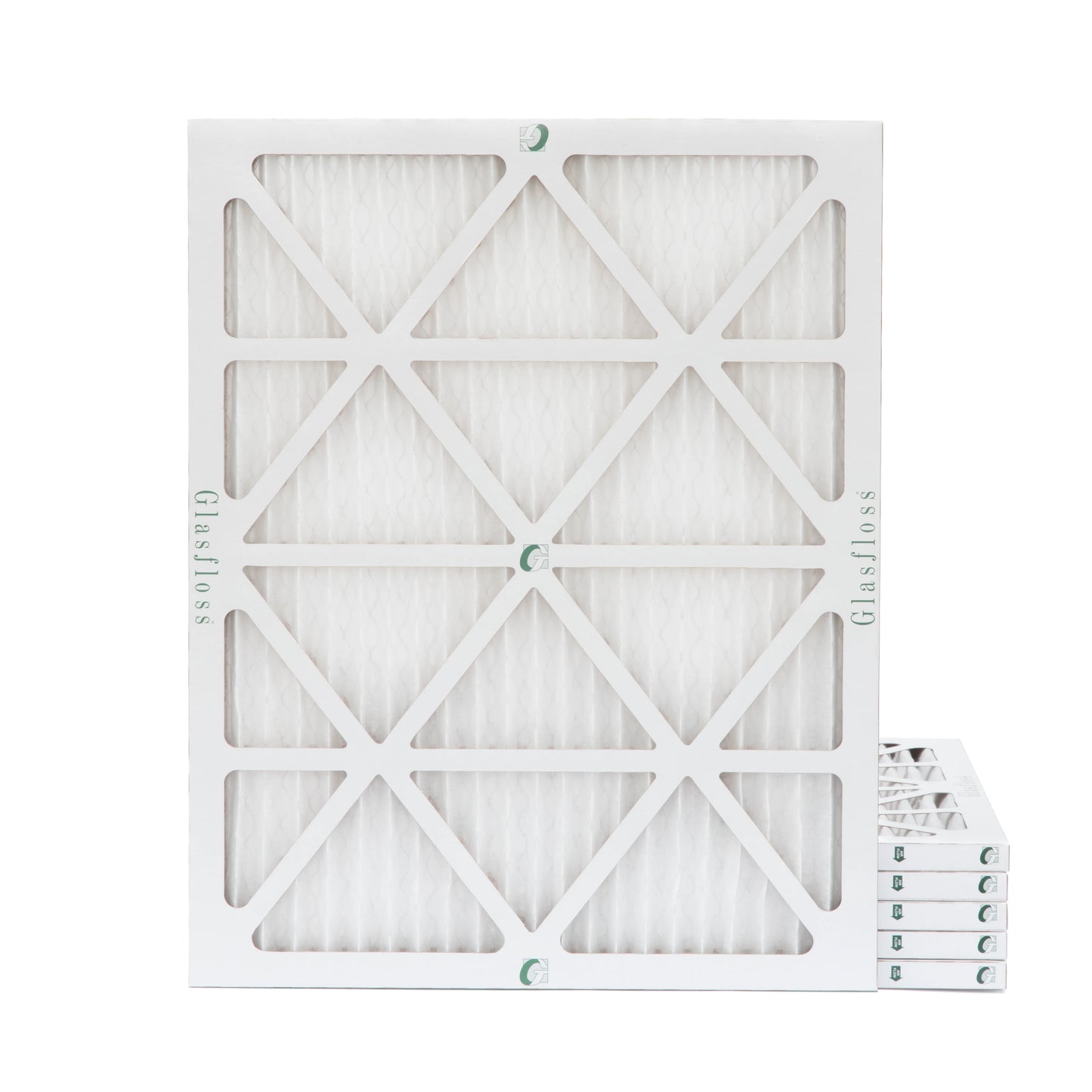 6 Pack. 16x20x1 MERV 13 Pleated AC Furnace Air Filters by Glasfloss Industries