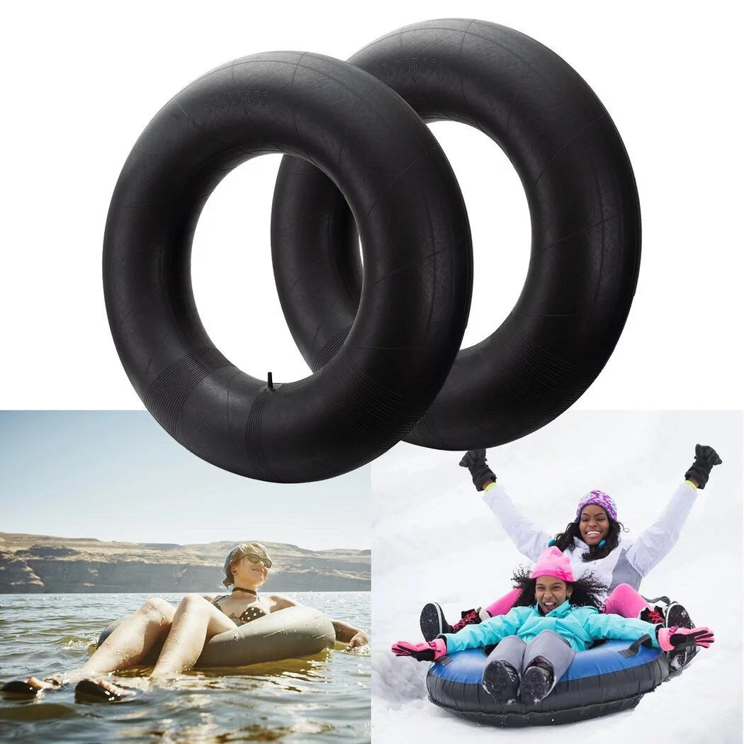 2PCS River Tubes for Adults, Heavy Duty Snow Tubes for Snow Sledding, 39inch Large Rubber Snow & aqua Tire Tubes, Pool Closing Inner Tubes, Rubber Pool Float Inner Tubes