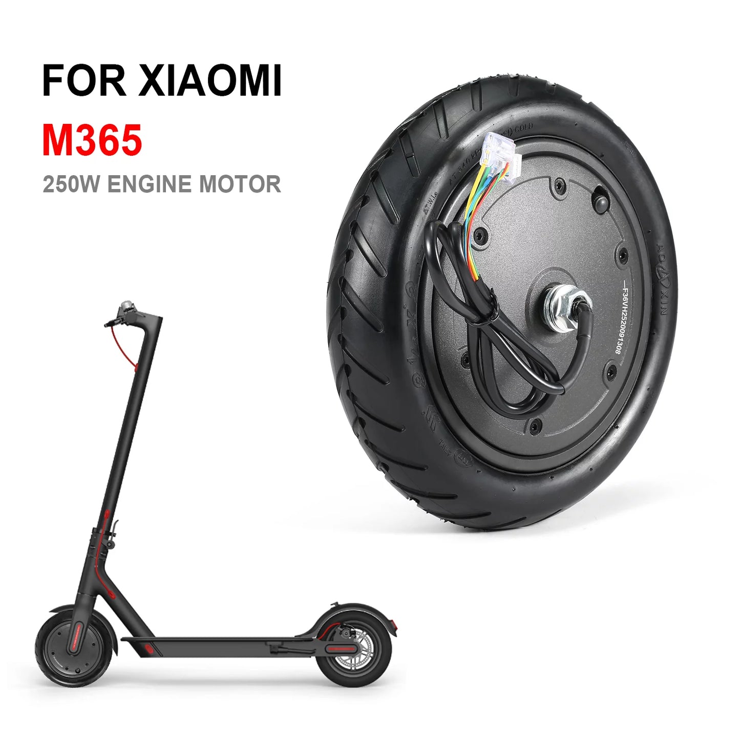 250W Motor Engine Wheel for M365 Electric Scooter Wheel -skid Tire Replacement Part Accessories