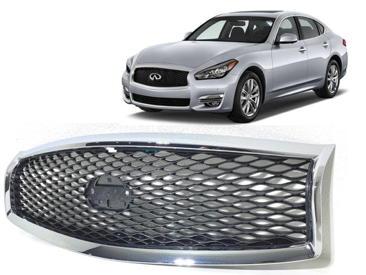 2015 2016 2017 2018 2019 matching With Infiniti Q70 Q70L Front Bumper Grille With Camera Option