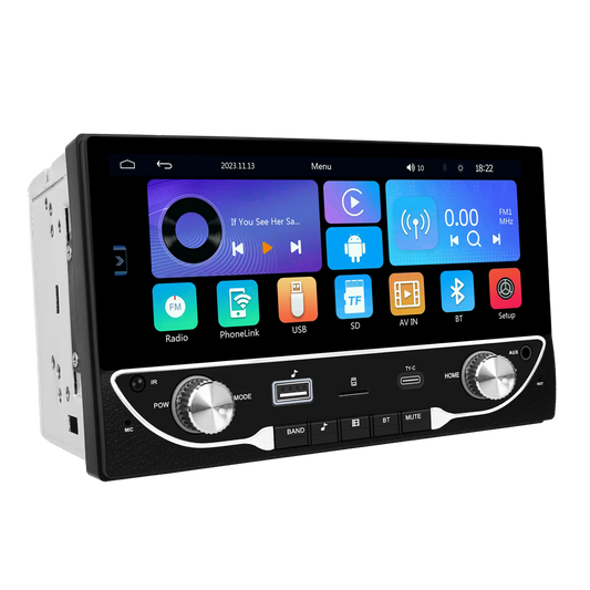 2DIN 6.86" Universal Car mp5 Player Bluetooth FM Radio Receiver Support TF/USB Rear View Camera wireless carplay/auto