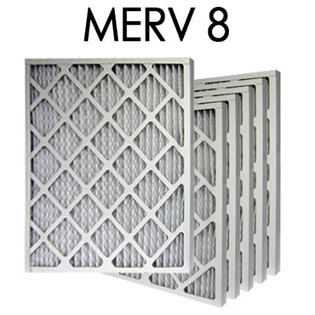 20x25x2 MERV 8 Pleated Air Filter 6PK | 19.5x24.5x1.75 - Actual Size