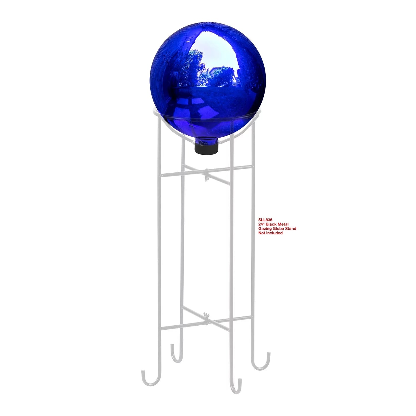 Alpine Corporation 10" Reflective Glass Gazing Globe, Blue