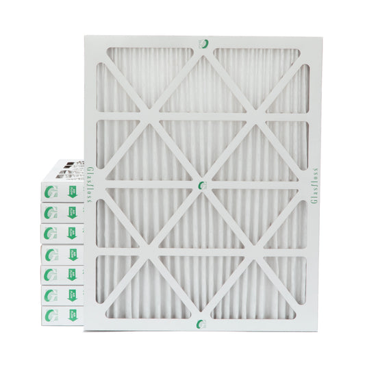 ( 8 Pack ) Exact Size: 17-1/2 x 23-1/2 x 1-3/4. 18x24x2 MERV 10 Pleated AC Furnace Air Filters by Glasfloss Industries