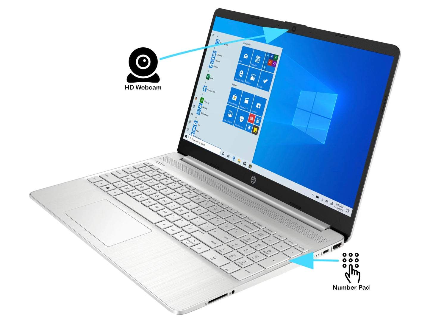 15 Notebook, 15.6" HD Display,  Core i5-1135G7 Upto 4.2GHz, 32GB RAM, 1TB NVMe SSD, HDMI, Card Reader, Wi-Fi, Bluetooth, Windows 10 Home