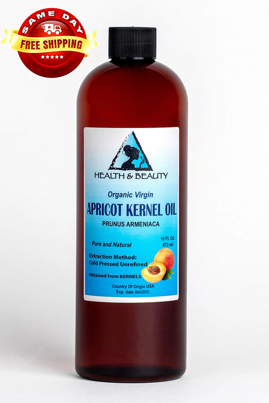 Apricot Kernel Oil Unrefined Organic Virgin Cold Pressed Raw Natural Pure 32 oz