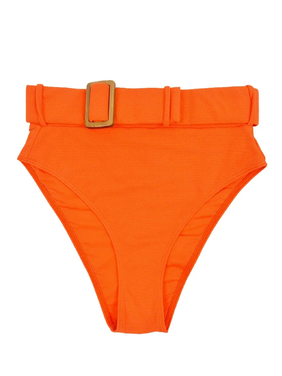 Alexandra Miro Women's Ursula High Waist Bikini Bottom (S, Orange)