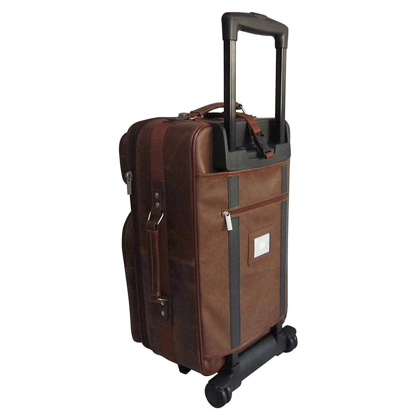 Amerileather Leather 25" Expandable Suitcase with Wheels - Amerileather - 89-4