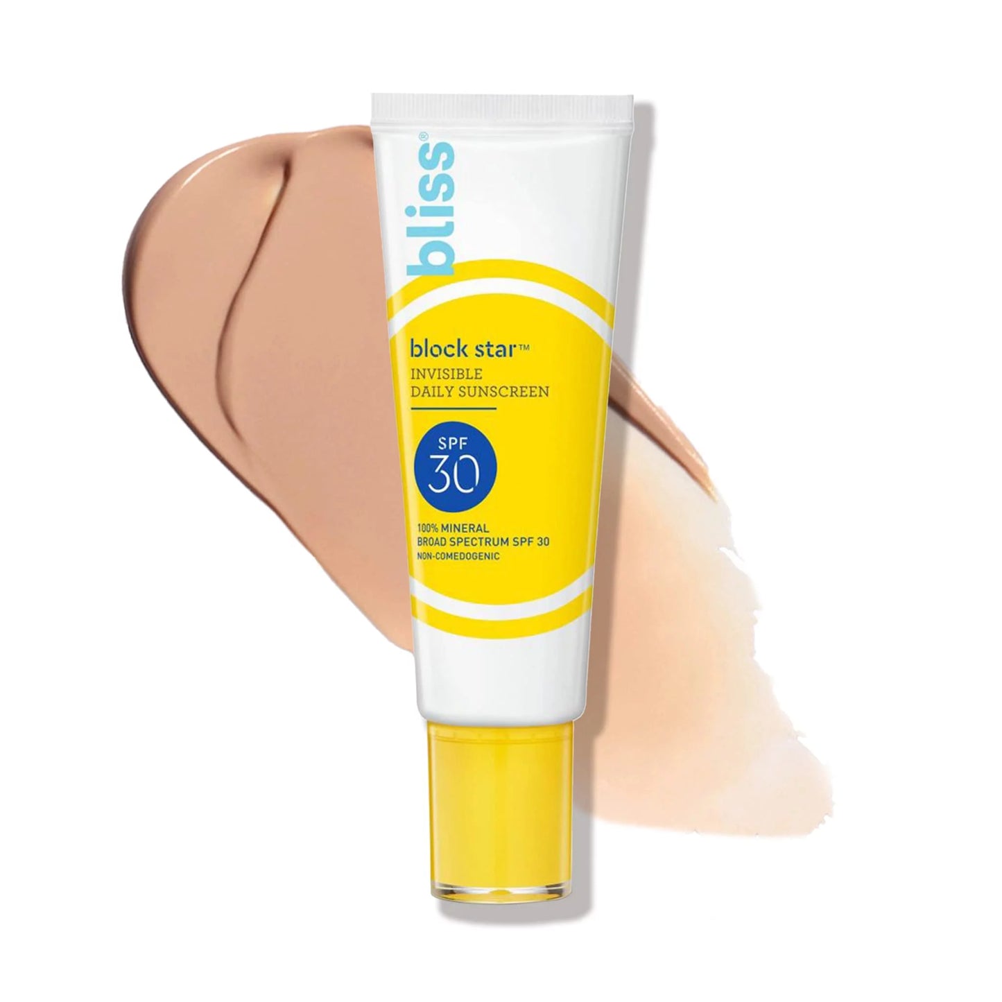 - 100% Mineral Broad Spectrum Sunscreen With Zinc Oxide & Titanium Dioxide - Non Greasy Invisible Finish.. Bliss Block Star Tinted Face Sunscreen Spf 30-1.4 Fl Oz