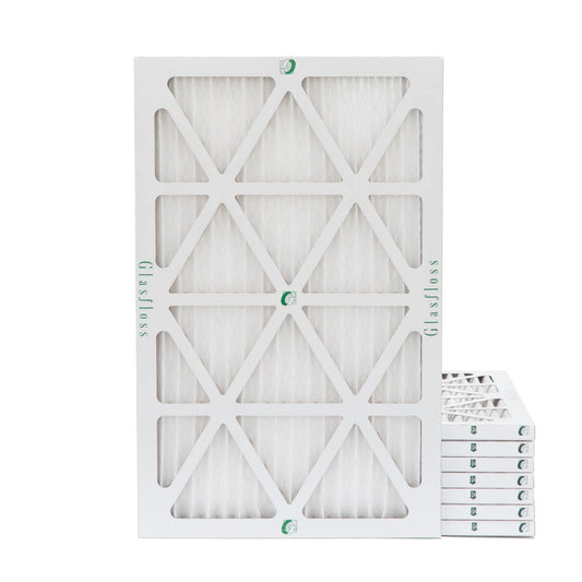 ( 8 Pack ) Exact Size: 13-1/2 x 24-1/2 x 7/8. 14x25x1 MERV 10 Pleated AC Furnace Air Filters by Glasfloss Industries