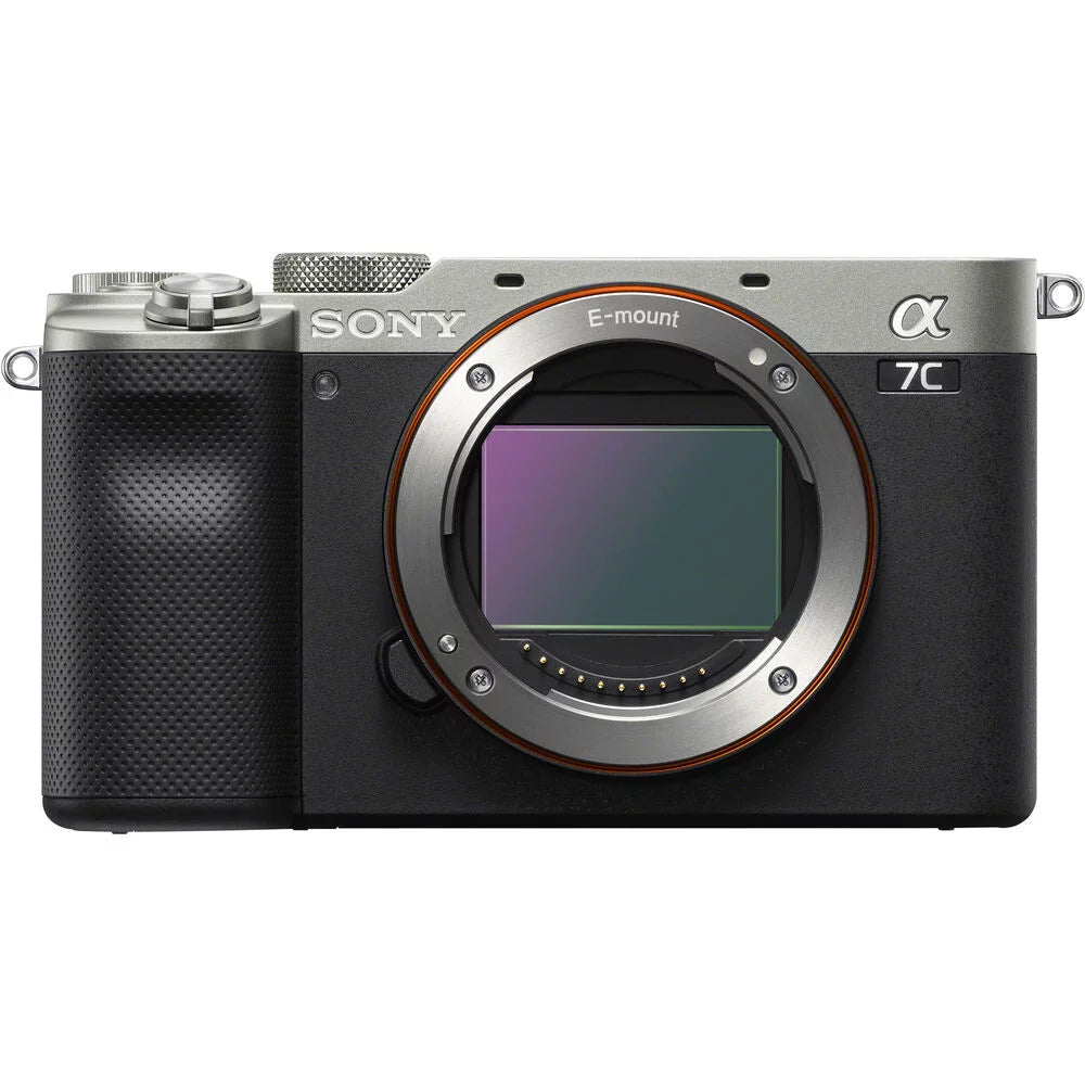 a7C Camera (Silver) with 24-70mm f/2.8 GM Lens + 0.43X Wide Angle Lens + 2.2x Telephoto Lens + Flash + 64GB Memory Card + UV-CPL-FLD Filters + Wrist Grip - International Version