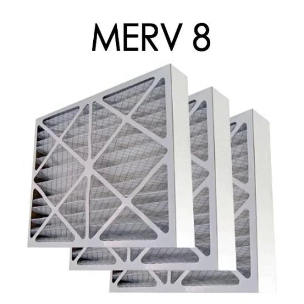 16x20x4 MERV 8 Pleated Air Filter 3PK | 15.5x19.5x3.625 - Actual Size