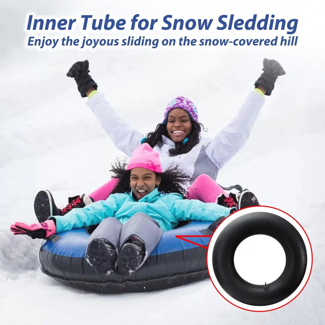 2PCS River Tubes for Adults, Heavy Duty Snow Tubes for Snow Sledding, 39inch Large Rubber Snow & aqua Tire Tubes, Pool Closing Inner Tubes, Rubber Pool Float Inner Tubes