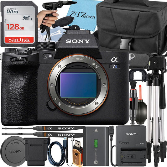 a7S III Mirrorless Camera + Tripod + 128GB Memory Card + Case + ZeeTech Accessory Bundle