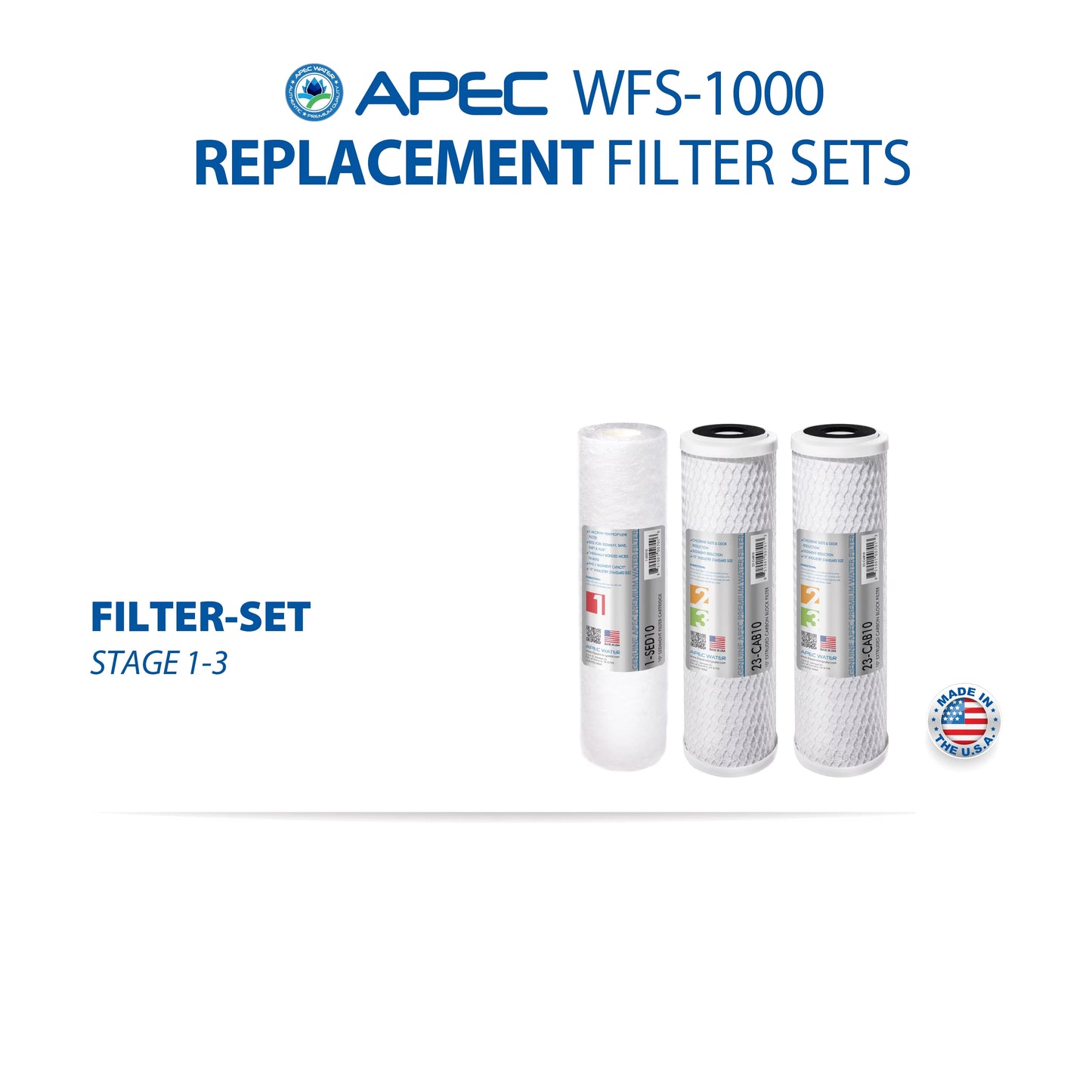 APEC - Super Capacity 3 Stage Under Counter moisture Filtration System (WFS-1000)