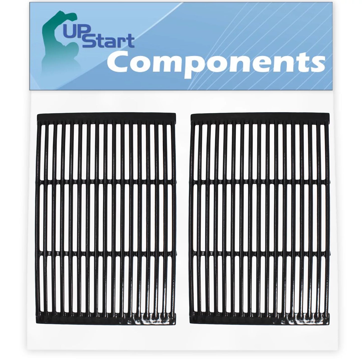 2-Pack BBQ Grill Cooking Grates Replacement Parts for Charmglow 810-6320-B - appropriate Barbeque Porcelain Enameled Cast Iron Grid 19"