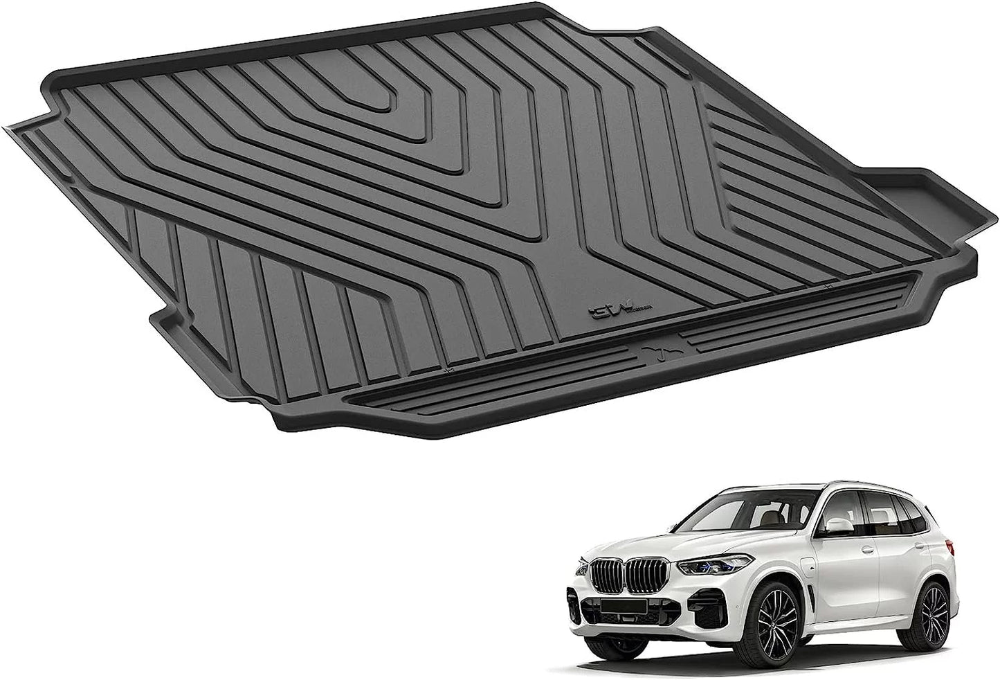 3W Cargo Liner Fit for 2019-2024  X5 All atmospheric conditions TPE Mats Custom Fit  X5 Trunk Liner Heavy Duty Trunk Mat Black (Not for Hybrid and with Side Netting Kit) TPE