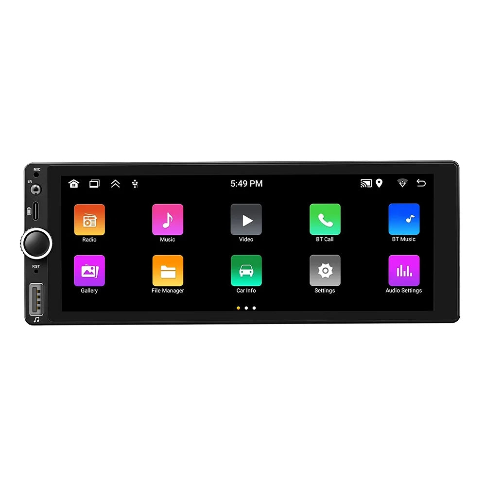 Android 13 Car Stereo Single Din Wireless Android Auto - [2+32G] 7 inch Touch Screen Radio - GPS Navigation, WiFi, Mirror Link + AHD Backup Camera and Microphone