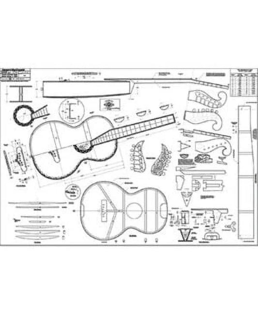 Austro-German Martin Guitar Full-Scale 36" x 52" Plan