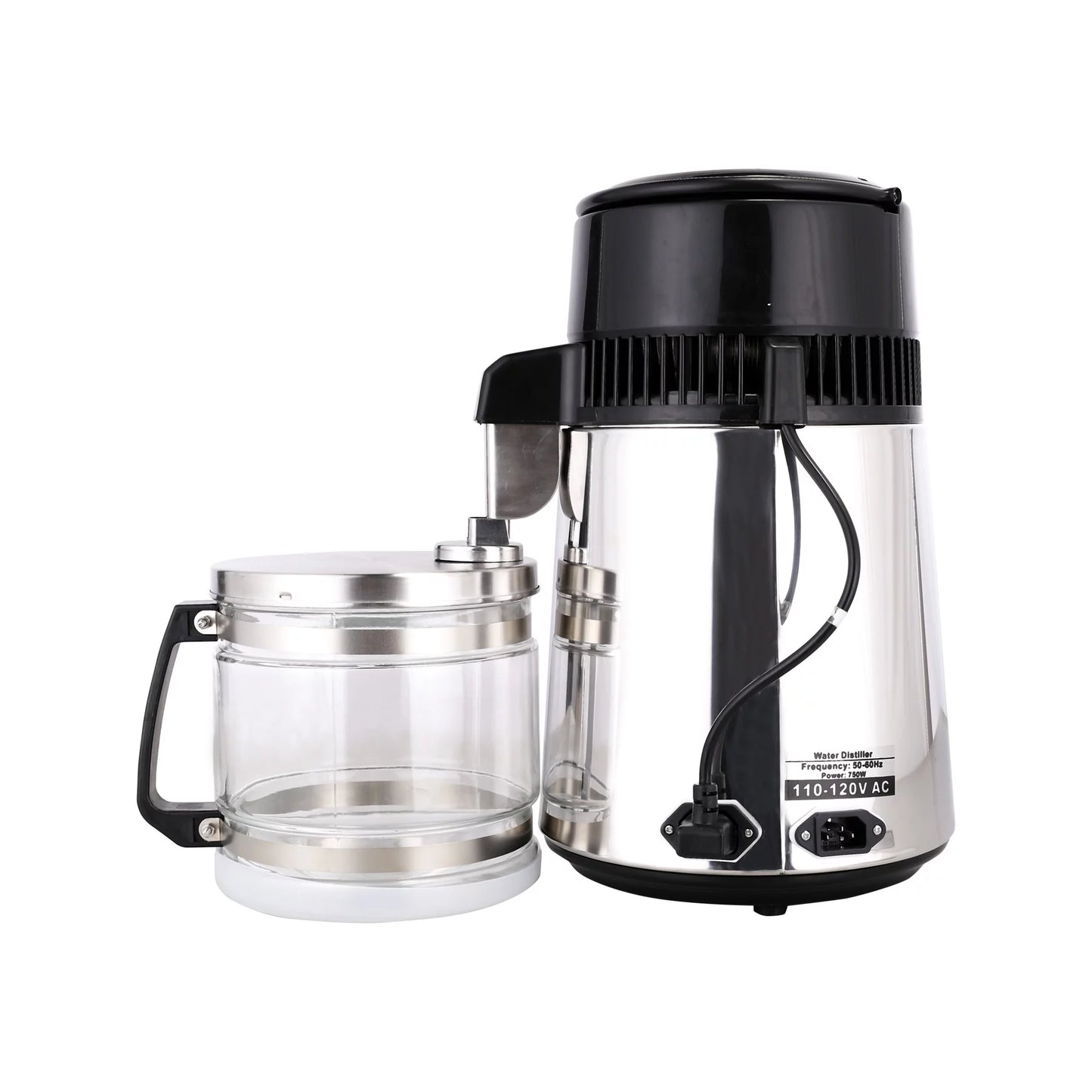 4L Home liquid Distiller Purifier Machine Stainless Steel Glass Bottle