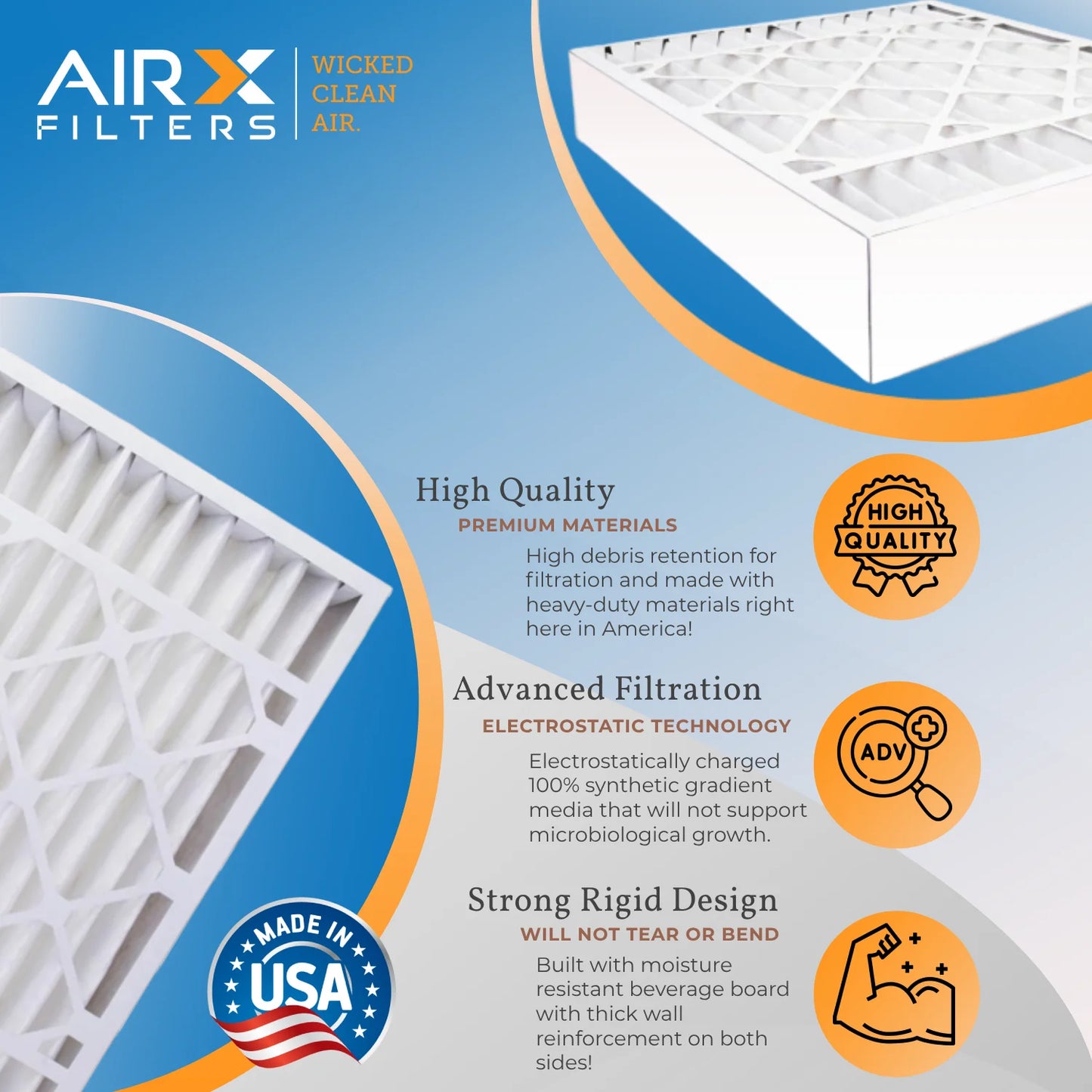 20x25x5 Air Filter MERV 11 Comparable to MPR 1000, MPR 1200 & FPR 7 appropriate with ReservePro 4501 Premium USA Made 20x25x5 Furnace Filter 2 Pack by AIRX FILTERS WICKED CLEAN AIR.