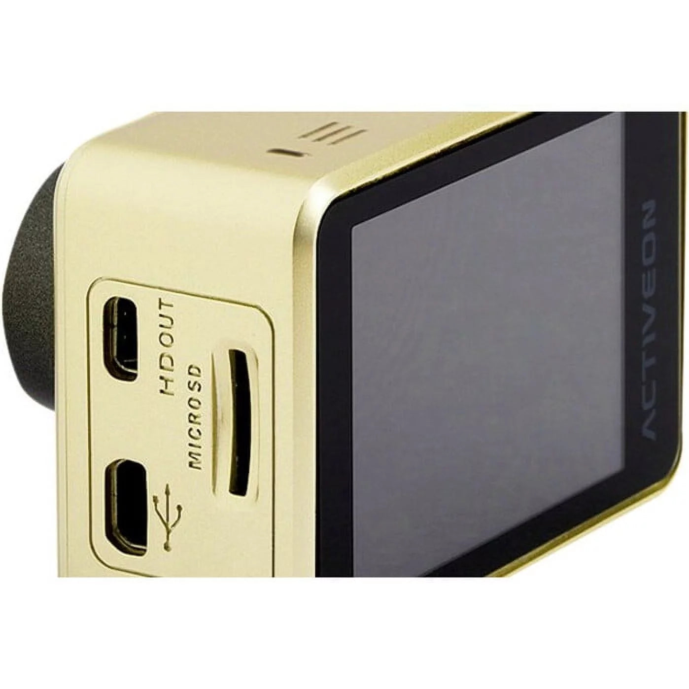 ACTIVEON Digital Camcorder, 2" LCD Touchscreen, CMOS, Full HD, Gold