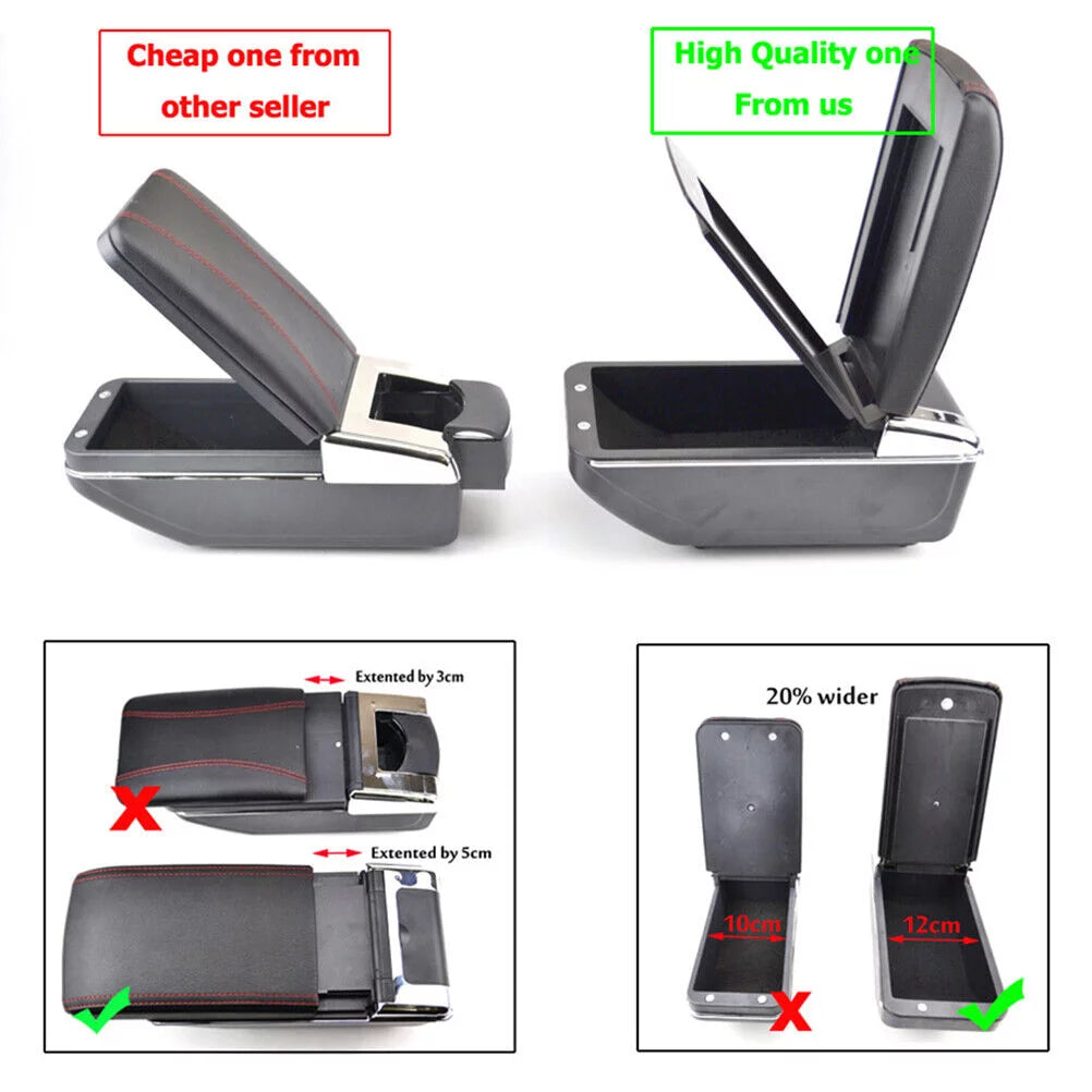 Armrest Parts For  Fiesta 2011-2019 Console Storage Box Arm Rest Cup Holder