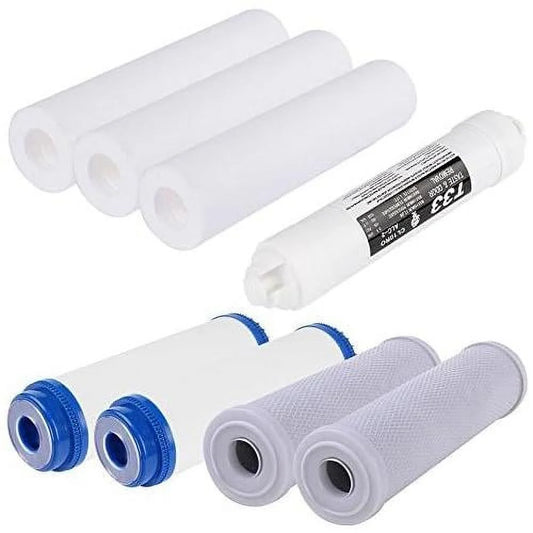 8 Pcs Filter Replacement Set For 5-Stage Reverse Osmosis System RO Cartridges