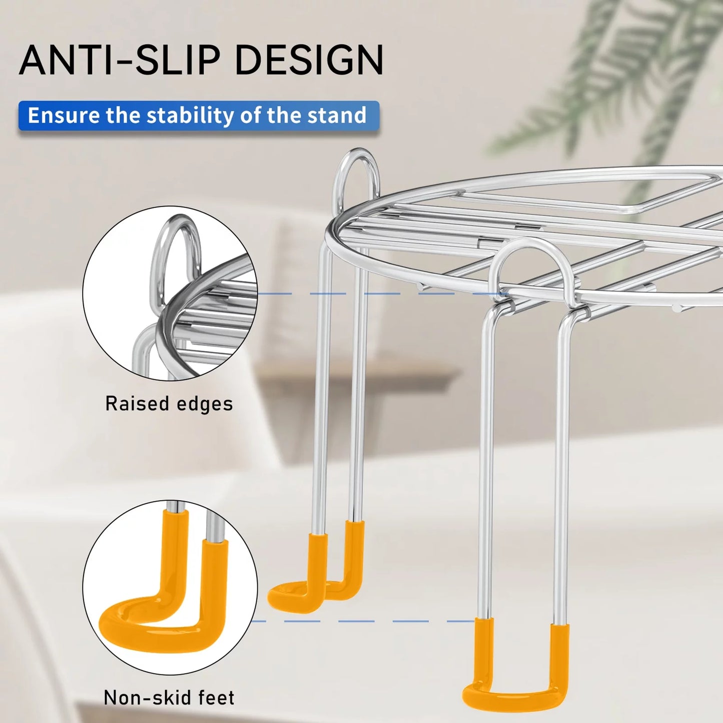 Anself Detachable Filter Stand 9.5 x 6 Inch Stainless Steel Countertop Stand Replacement for Gravity Fed Filter Bucket Dispenser