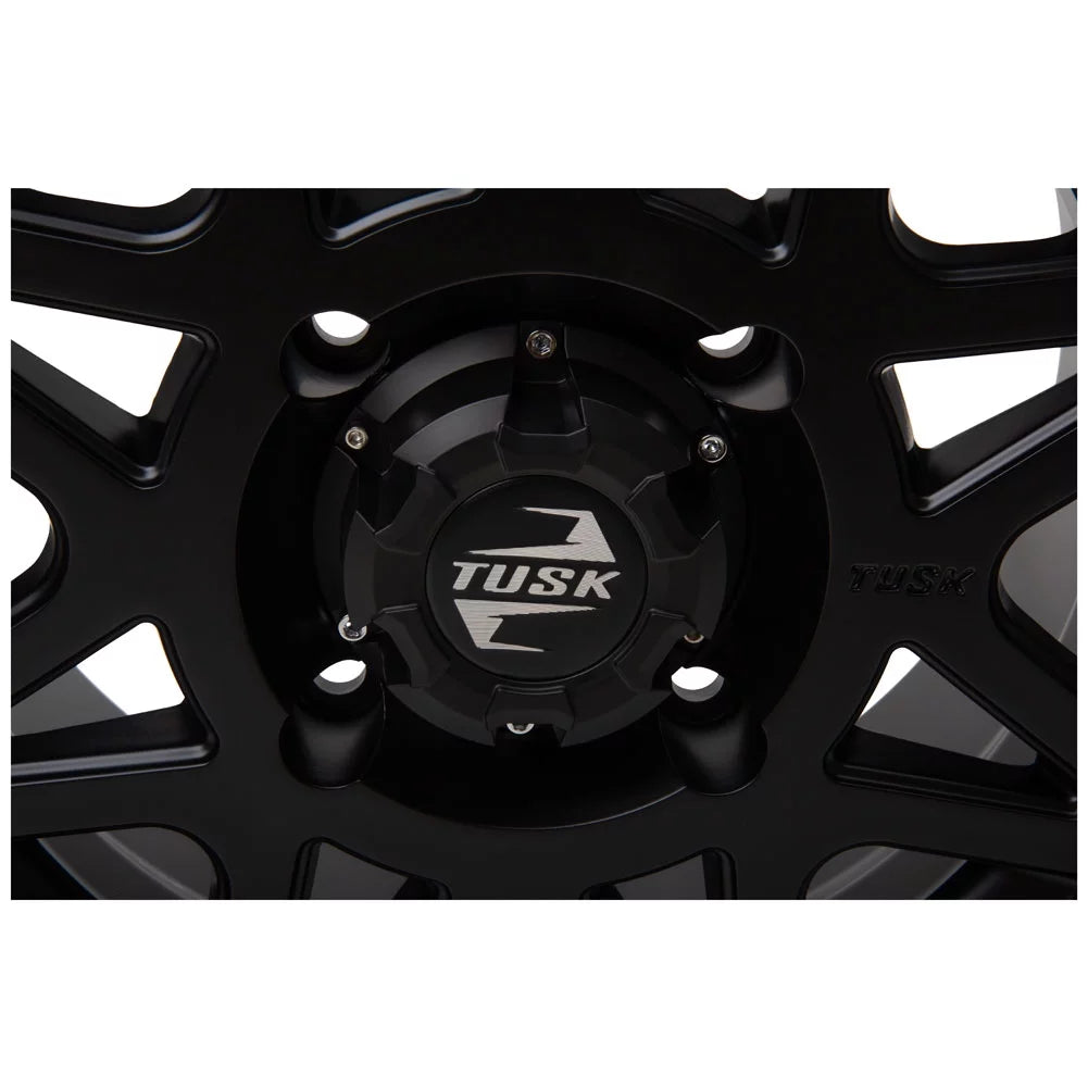 4/137 Tusk Tintic Wheel 14x7 5.0 + 2.0 Matte Black For CAN-AM Maverick X3 Max X RS Turbo RR Smart-Shox 72 Inch 2021-2022