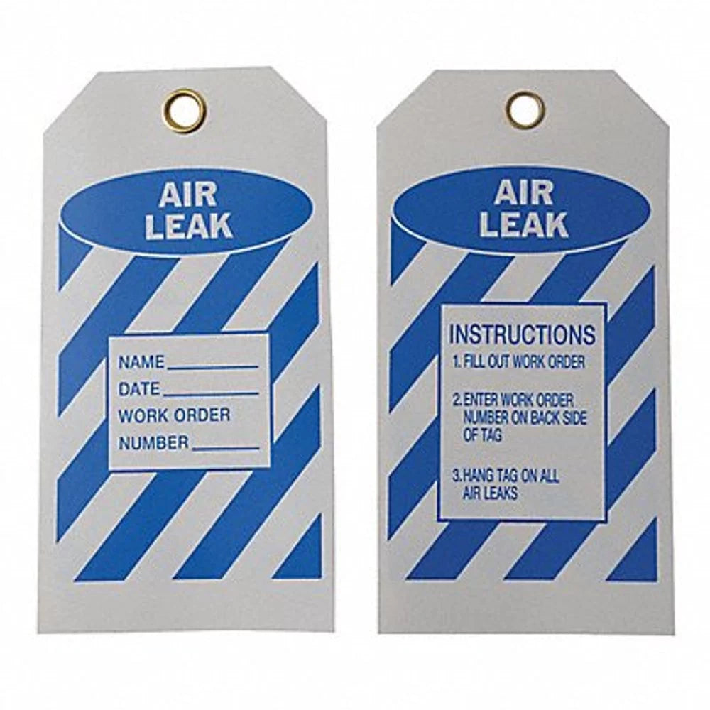 1PACK Sim Supply Air Leak Tag,5-3-4 x 3 In,Bl-Wht,PK10 8CV32 8CV32 ZO-G4223292