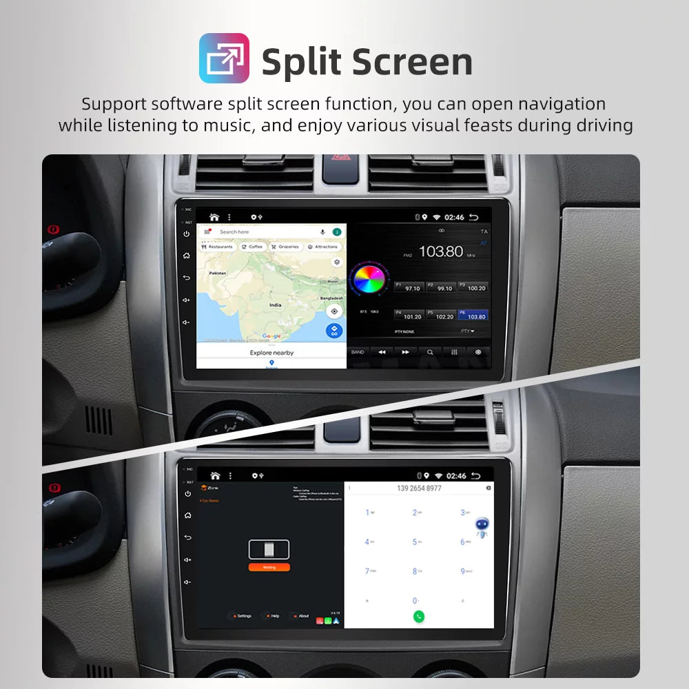 Android 11 Car GPS Navi Carplay Stereo Radio for  Escape 2007-2012 with carplay/Auto Backup Camera