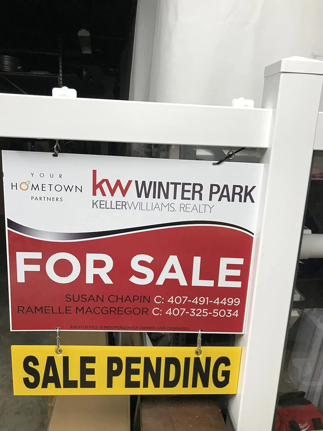 5 Pack SALE PENDING Yellow Sign 6” X 24" (SALE PENDING) Pre-Printed Double Sides Corrugated Plastic 4Mm, Sign Board 4Mmthick, ***Sign , Metal Sign & Sign Post Not Included, Ship Same D