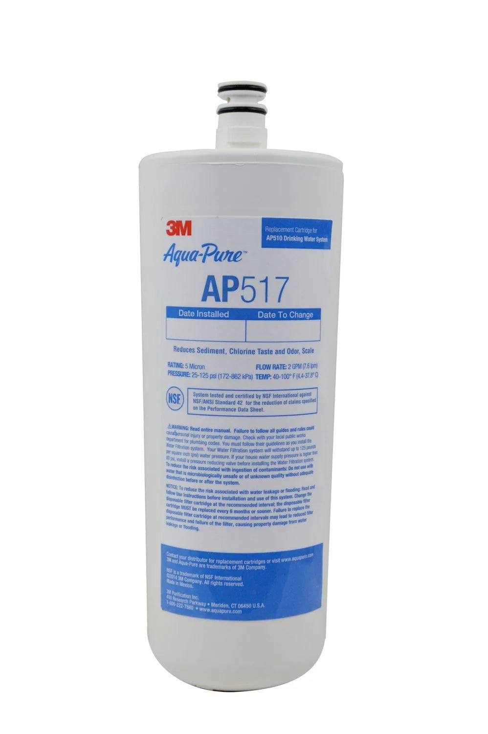 3M Purification / Cuno Aqua-Pure AP517 Dirt Rust Chlorine Cartridge