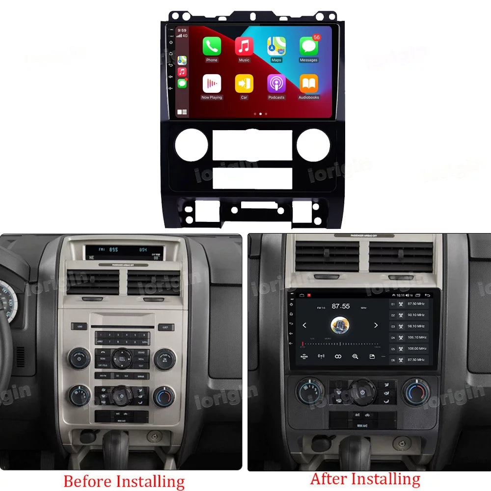 Android 11 Car GPS Navi Carplay Stereo Radio for  Escape 2007-2012 with carplay/Auto Backup Camera