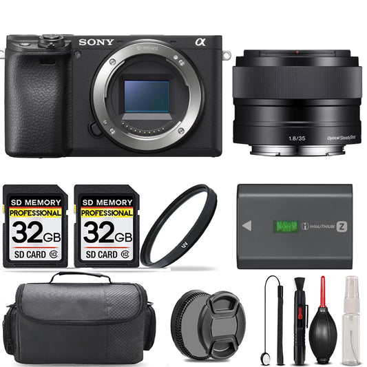 a6400 Mirrorless Camera + 35mm f/1.8 OSS Lens + UV Filter + 64GB + Handbag And More!