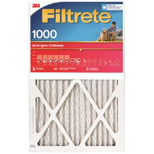 3M 9804-4 14" x 25" x 1" Red MPR 1000 Filtrete 3 Month Disposable Pleated Air Filter - Quantity of 4