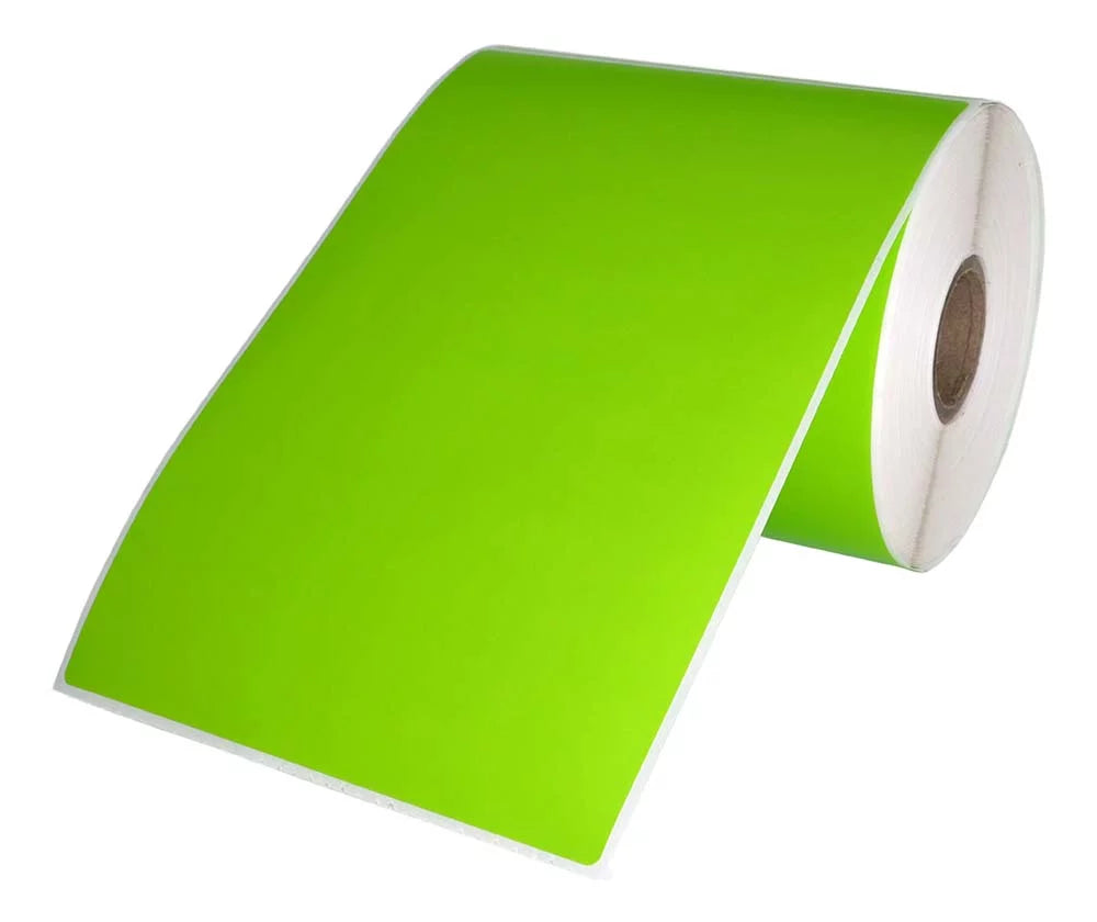 6 Rolls 4"x6" GREEN Color Direct Thermal Shipping Label matching with Zebra Eltron Printers