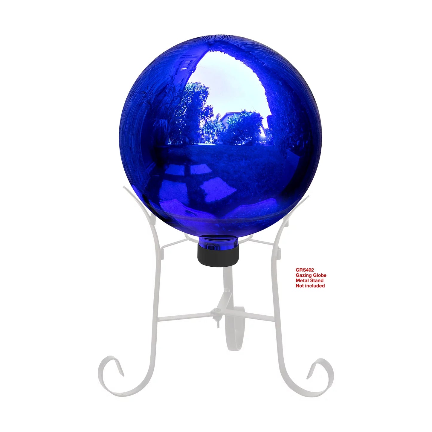 Alpine Corporation 10" Reflective Glass Gazing Globe, Blue