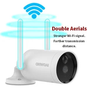 《Truly Wireless & Two-Way Audio》Outdoor Solar Powered Rechargeable Battery Camera, Surveillance WiFi Camera with Solar Panel, Security Home IP Camera, PIR Motion Detection, Waterproof, Night Vision