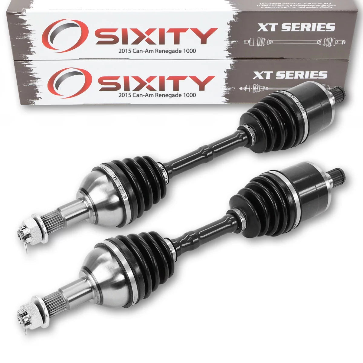 2 pc Sixity XT Rear Left Right Axle appropriate with Can-Am Renegade 1000 2015 - EFI 4X4