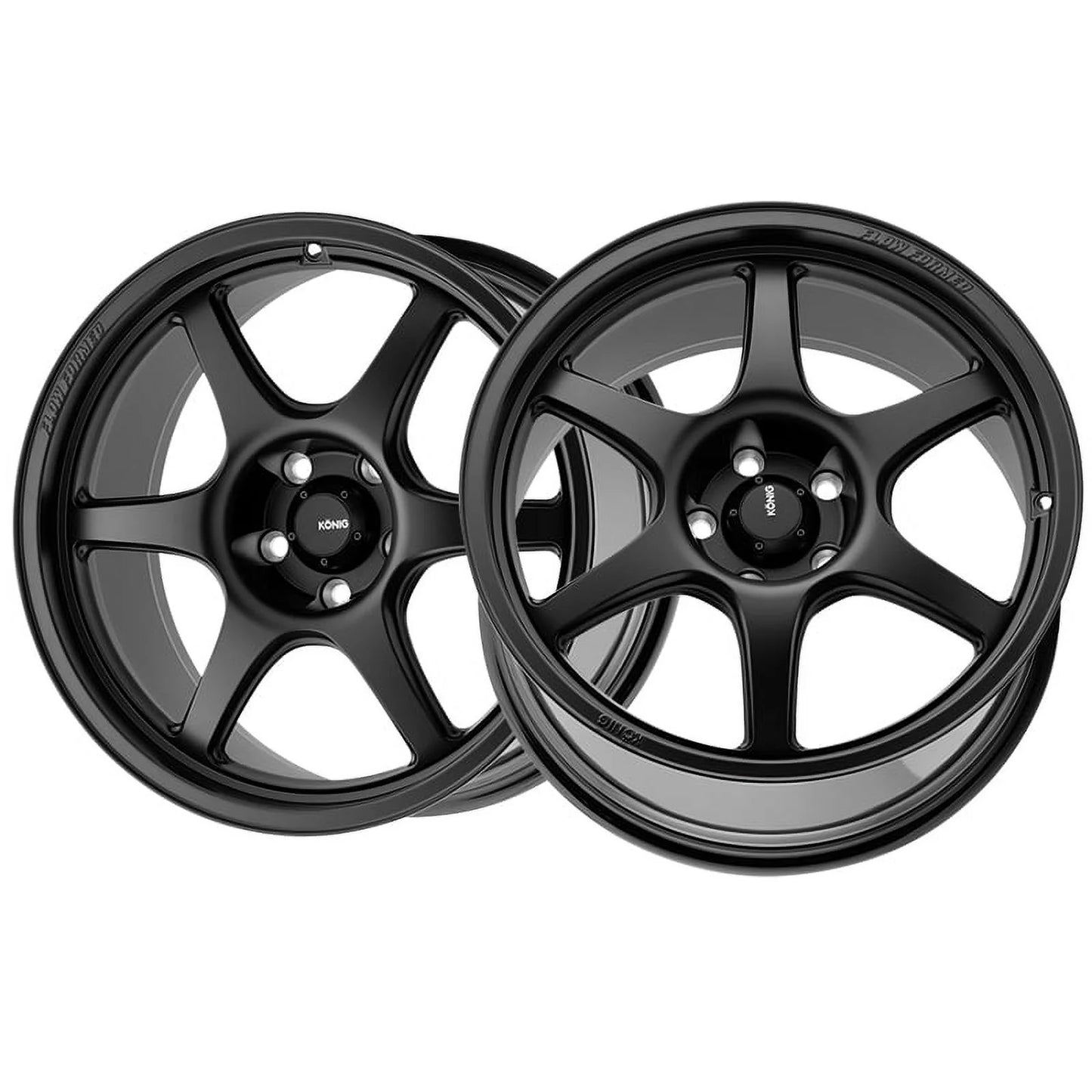 17x8 Konig 106B Hexaform Matte Black Wheel 5x114.3 (38mm)